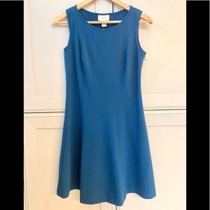 NWT LOFT DARK TEAL A-LINED FLARE DRESS